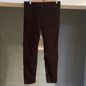 Edyson Hampton Women's Corduroy Skinny Pants - Deep Burgundy